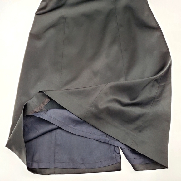 Ann Taylor Loft Black Satin Sheath Dress - Picture 5 of 9